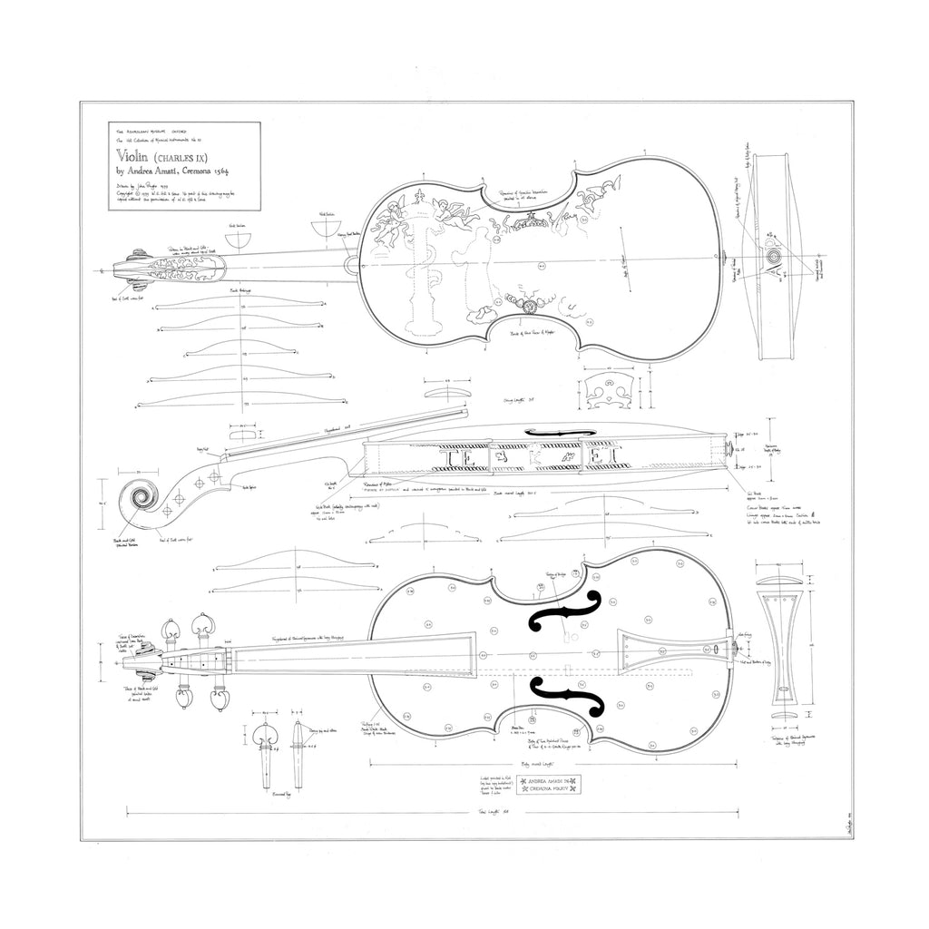 No. 10 Violin (Charles IX) by Andrea Amati Print 