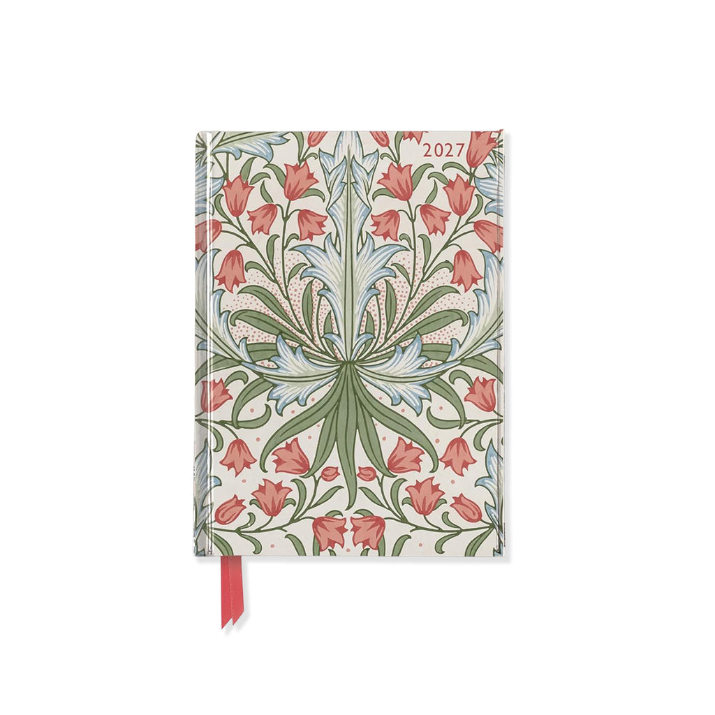 Morris&Co floral patterned A6 Diary for 2027 on a white background.