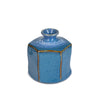 The Indigo Blue Namako Japanese Mini Vase is a delightful little ceramic Japanese vase. Hexagon shaped in a lovely warm rich indigo blue glaze with rustic brown edges.