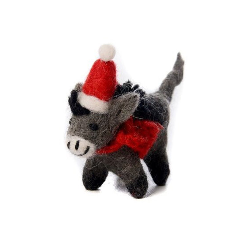 Mini Donkey with Hat Decoration