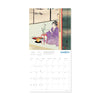 Calendar page for March with traditional Japanese art illustration on a white background