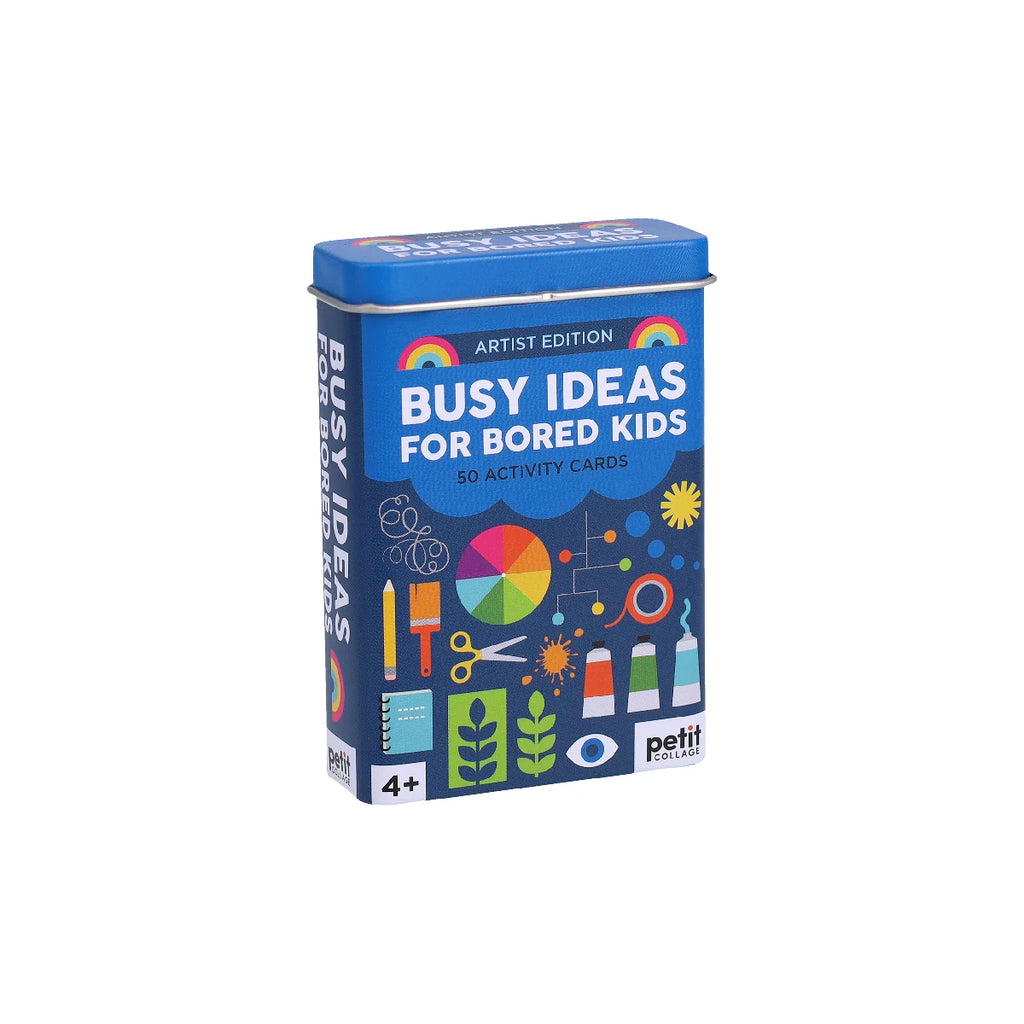 Blue tin with flip lid for cards