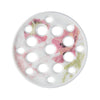 Decorative ceramic flower arranging halliesphere with floral design on a white background