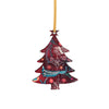 Red Wooden Christmas Tree Decoration