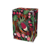 Decorative diorama box with colourful robin bird and floral design on a white background