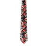 Floral patterned tie on a white background