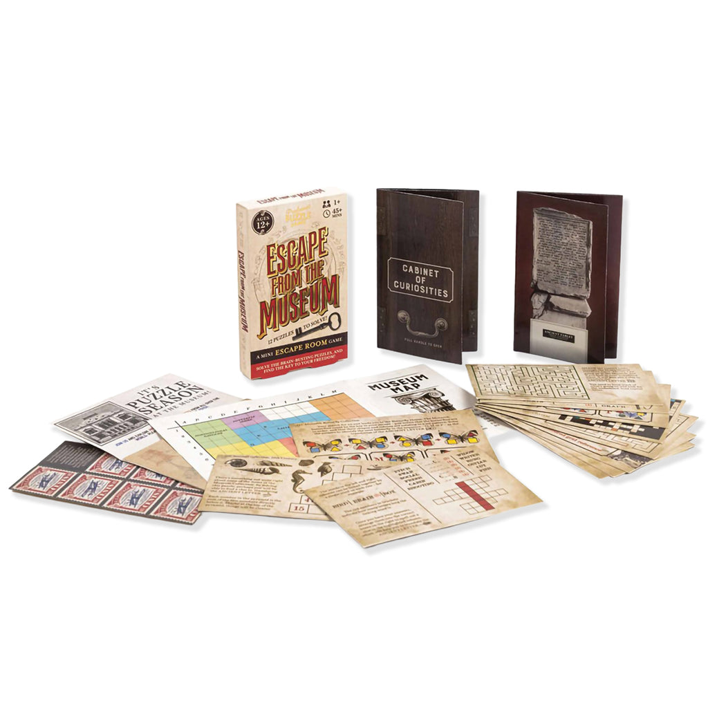 Board game components including a box, cards, and pieces on a white background