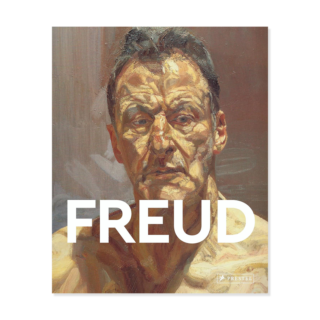 Book cover with a painting of a man's face and the word 'FREUD' on a white background