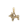 Gold bull-shaped pendant on a white background