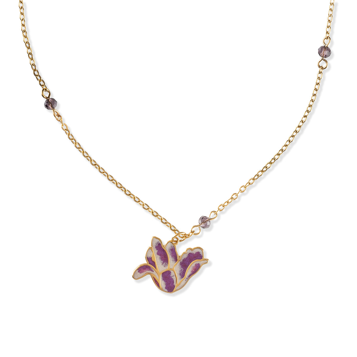 In Bloom Purple Tulip Necklace– Ashmolean Museum