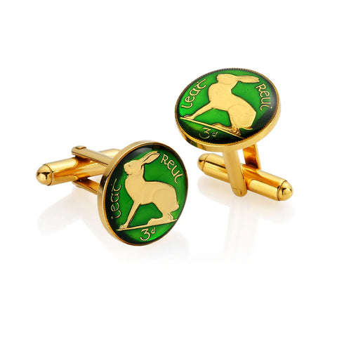 Irish Threepenny Coin Cufflinks