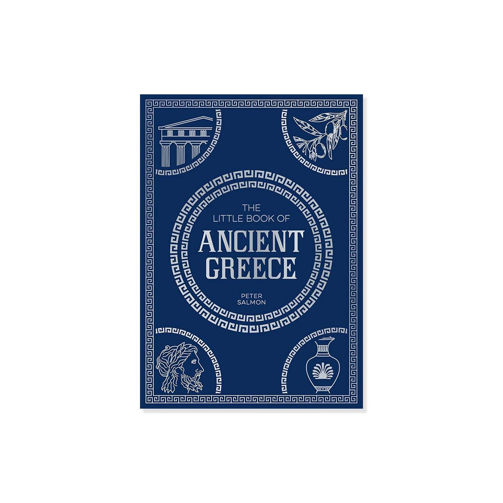 Book cover of 'The Little Book of Ancient Greece' with decorative elements on a white background
