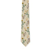 Floral patterned tie on a white background