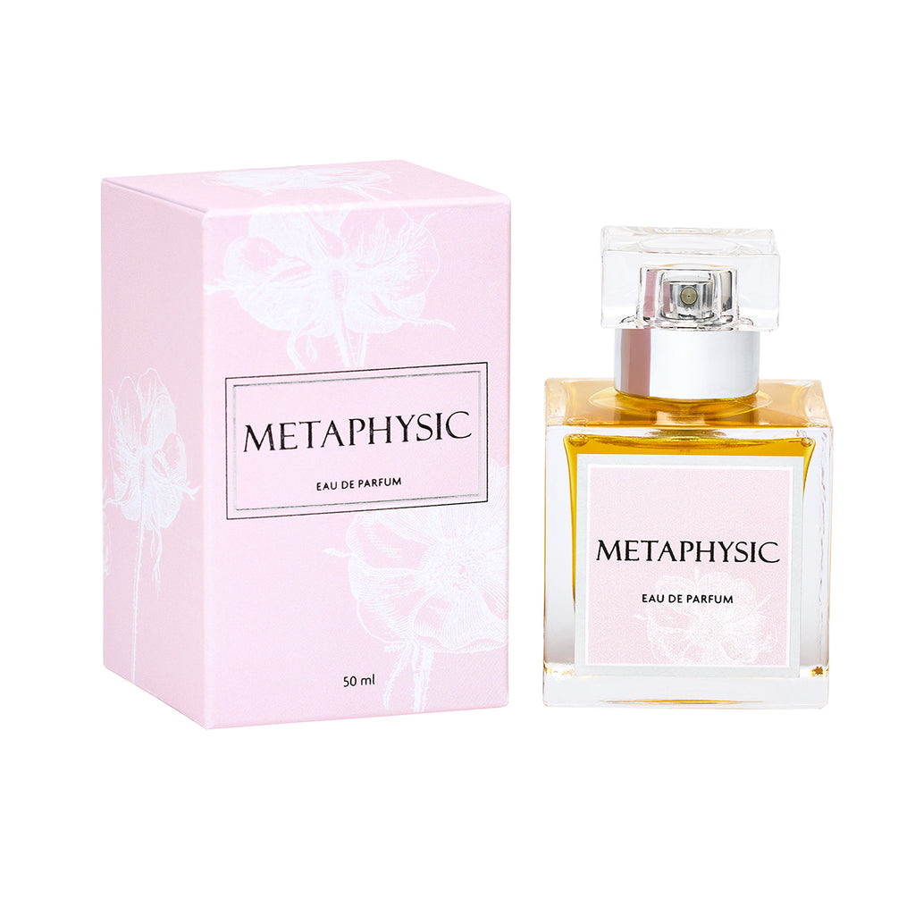 Metaphysic Eau de Parfum bottle and packaging on a white background
