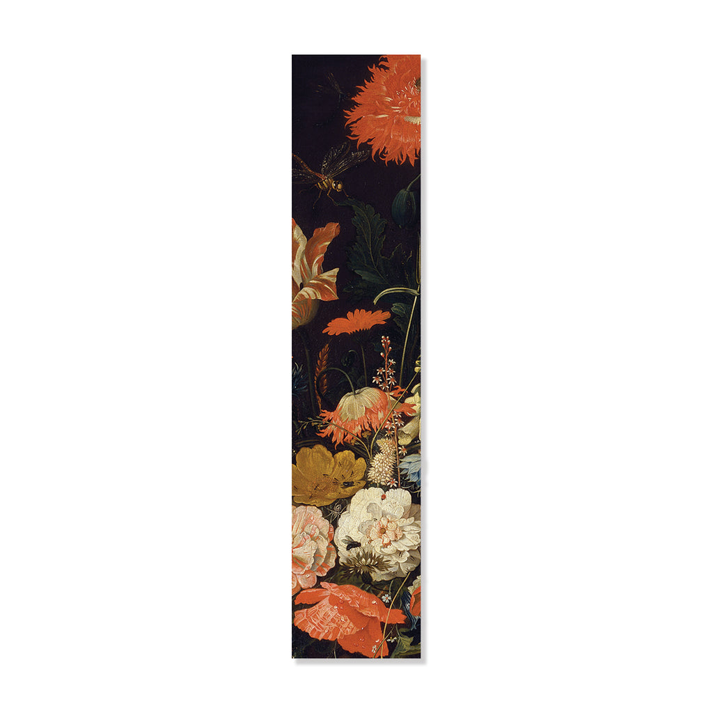 Floral patterned leather bookmark on a white background