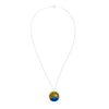 Mount Fuji Silver Blue & Yellow Necklace