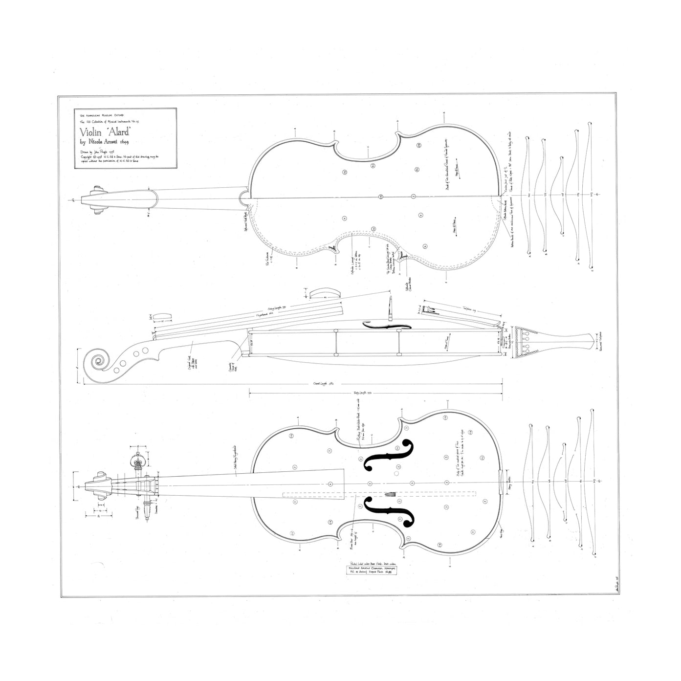 No. 15 Violin ‘the Alard’ By Nicolò Amati Print– Ashmolean Museum