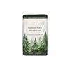 Bar of hand and body soap with Nordic Pine scent. Packaging features artwork of snowy trees and text 'VEGAN MADE IN ENGLAND' against a white background.