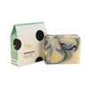 Hand and body soap with packaging on a white background