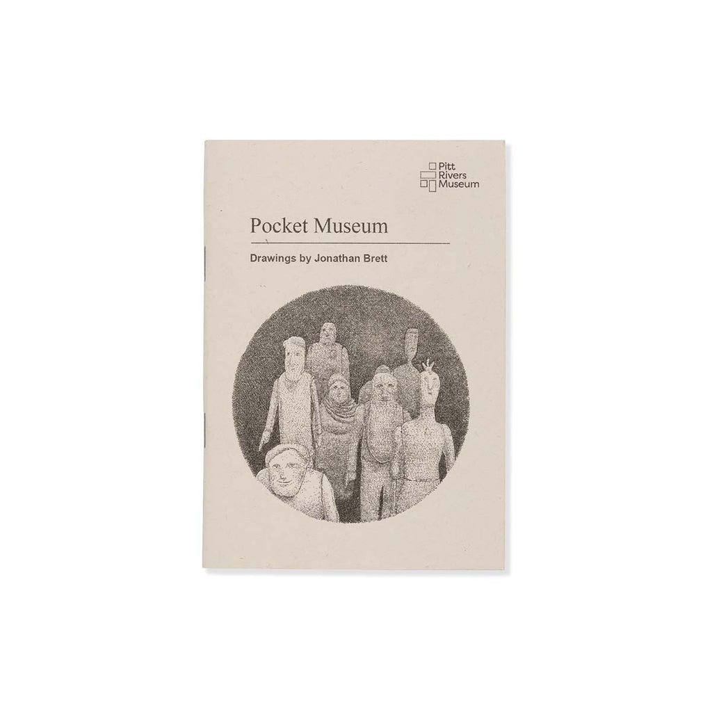 Book titled 'Pocket Museum' with illustrations on a beige background