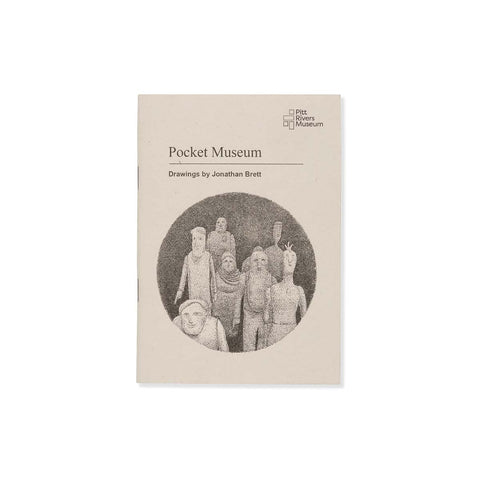 Book titled 'Pocket Museum' with illustrations on a beige background