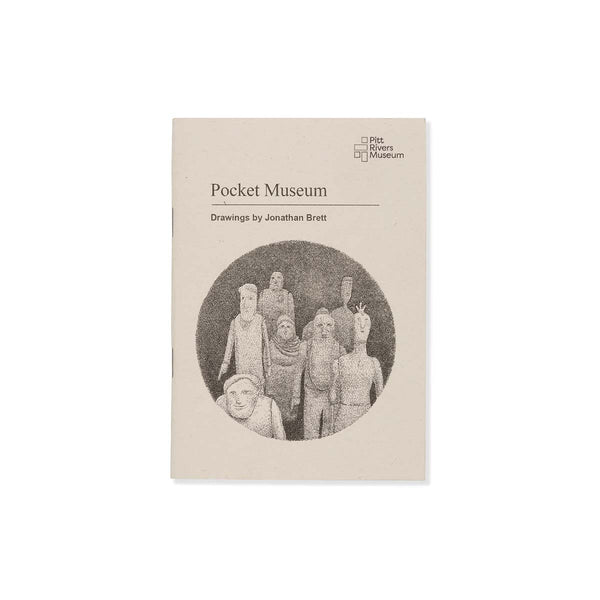 Book titled 'Pocket Museum' with illustrations on a beige background