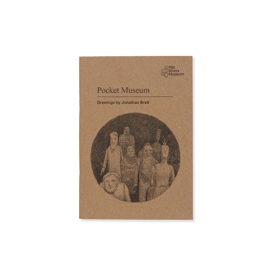 Book cover of 'Pocket Museum' with illustrations on a brown background