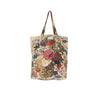 Floral tote bag on a white background