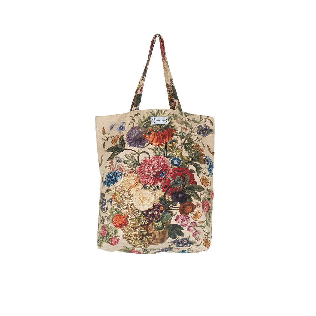 Floral tote bag on a white background