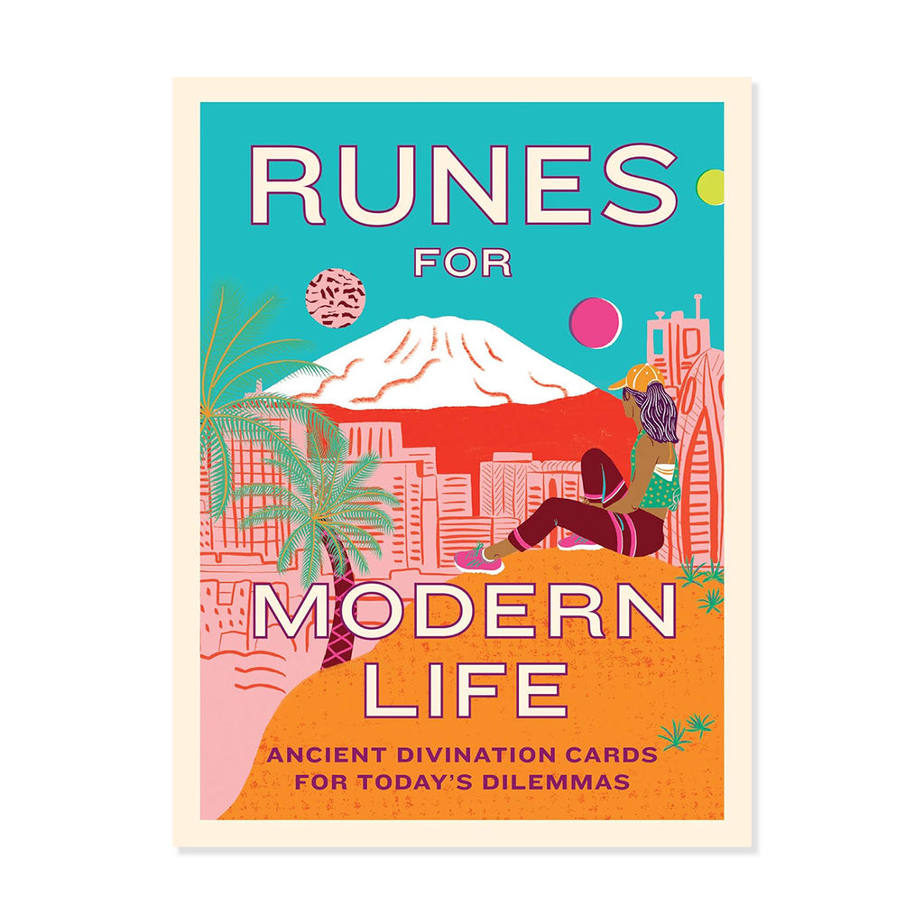 Card box cover of 'Runes for Modern Life' with colourful design and text.