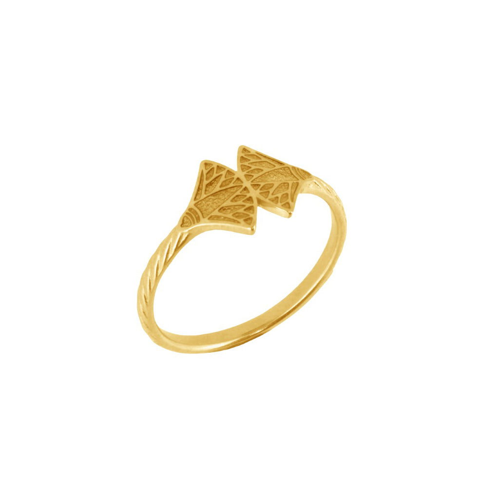 Twin lotus ring