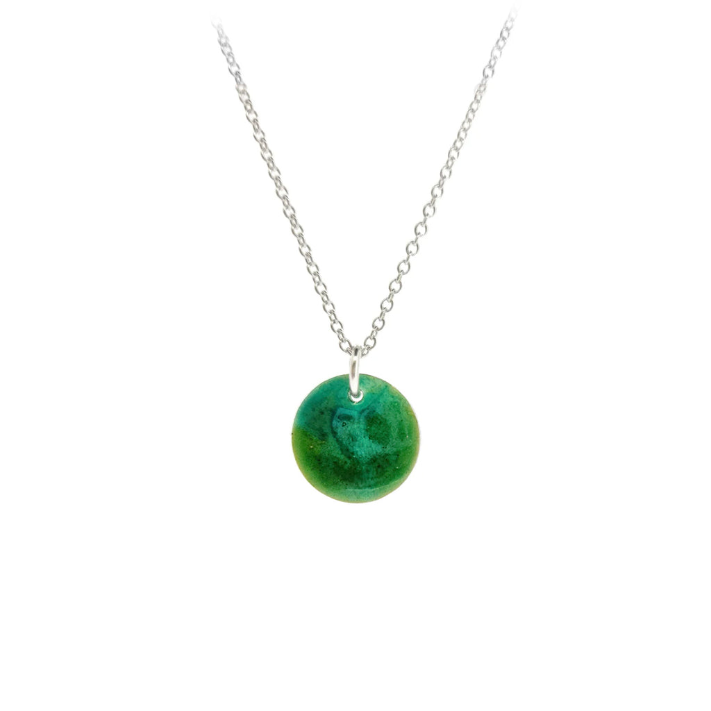 Silver & Green Rockpool Necklace