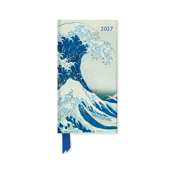 2027 planner with wave design on a white background