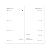 Two diary pages for March 2027 showing a minimalist design.