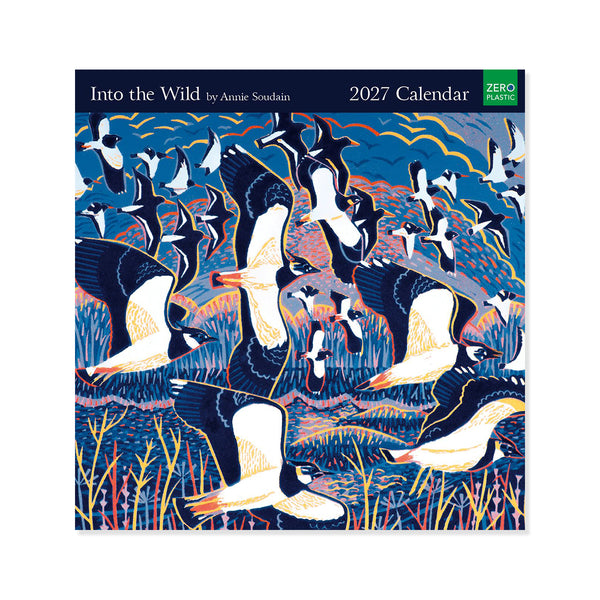 2027 Annie Soudain calendar cover with artistic depiction of birds and landscape