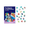 Jigsaw puzzle set with 'The Odyssey in 1000 Pieces' story guide on a white background