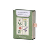 Pack of wildflower paying cards with green and white box and illustrations of wildflowers on a white background.