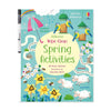 Novelty Children's interactive book featuring a range of Spring themed activities with birds, farm animals, flowers and rainbows on the cover against a white background.