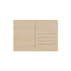 Plain postcard wooden panel on a white background