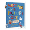 Book titled 'Wreck This Picture Book' by Keri Smith with colorful text and illustrations on a blue background.
