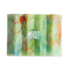 Colourful swirled soap dish on a white background