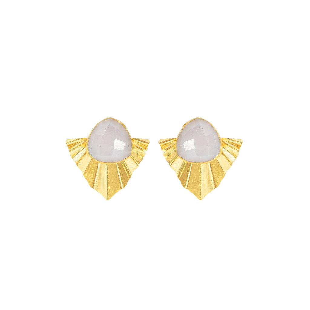 Cuszco White Chalcedony Earrings