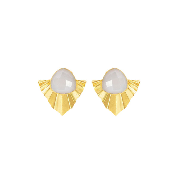 Cuszco White Chalcedony Earrings