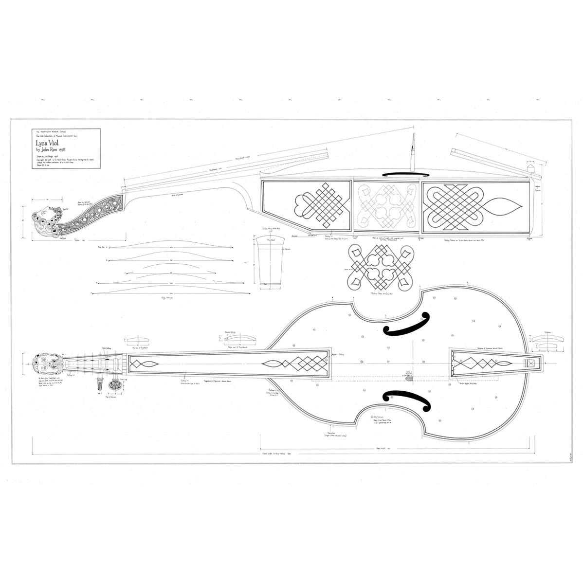 5 Lyra Viol by John Rose Print– Ashmolean Museum