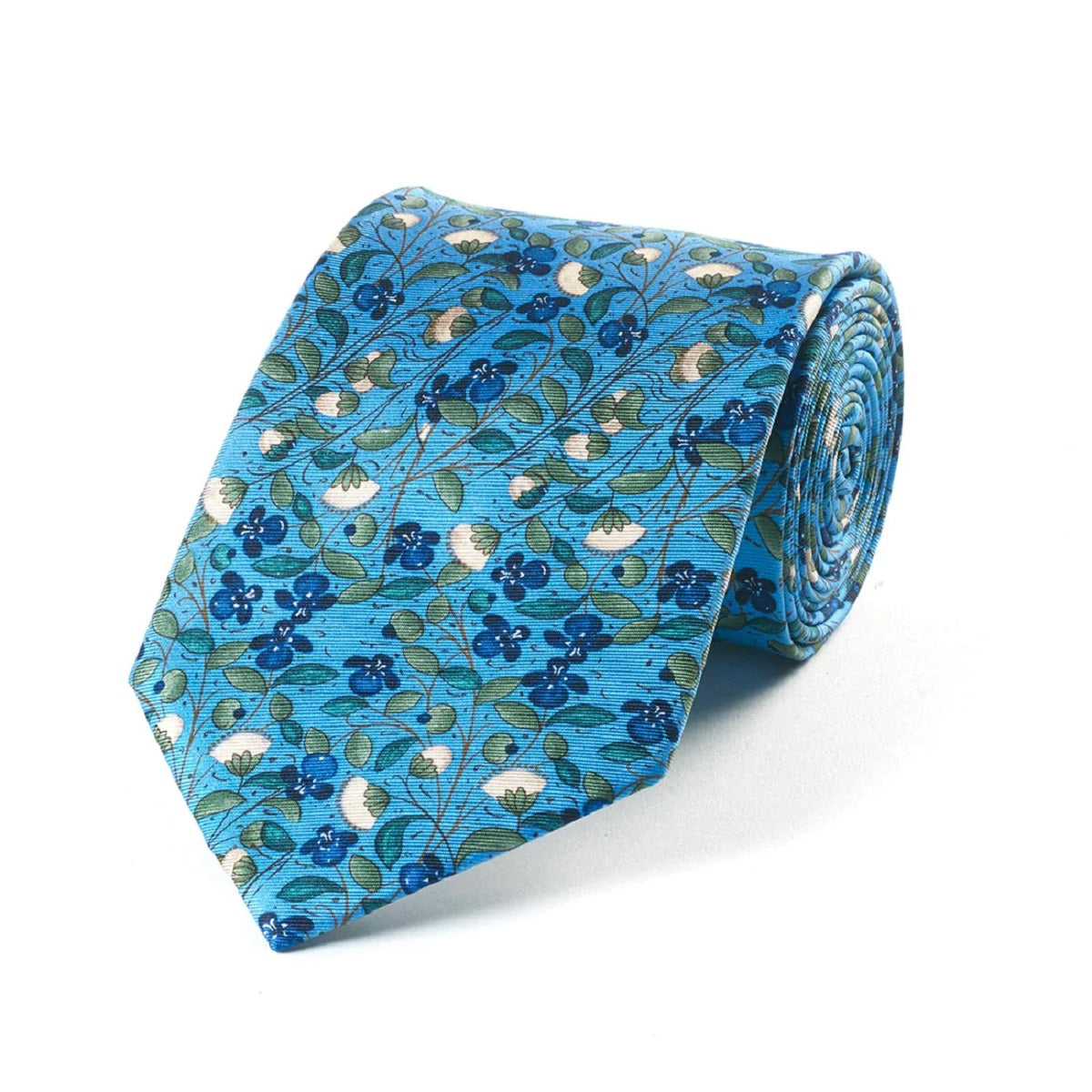 FLORAL MEDALLION SILK TIE ROYAL OS main image 1