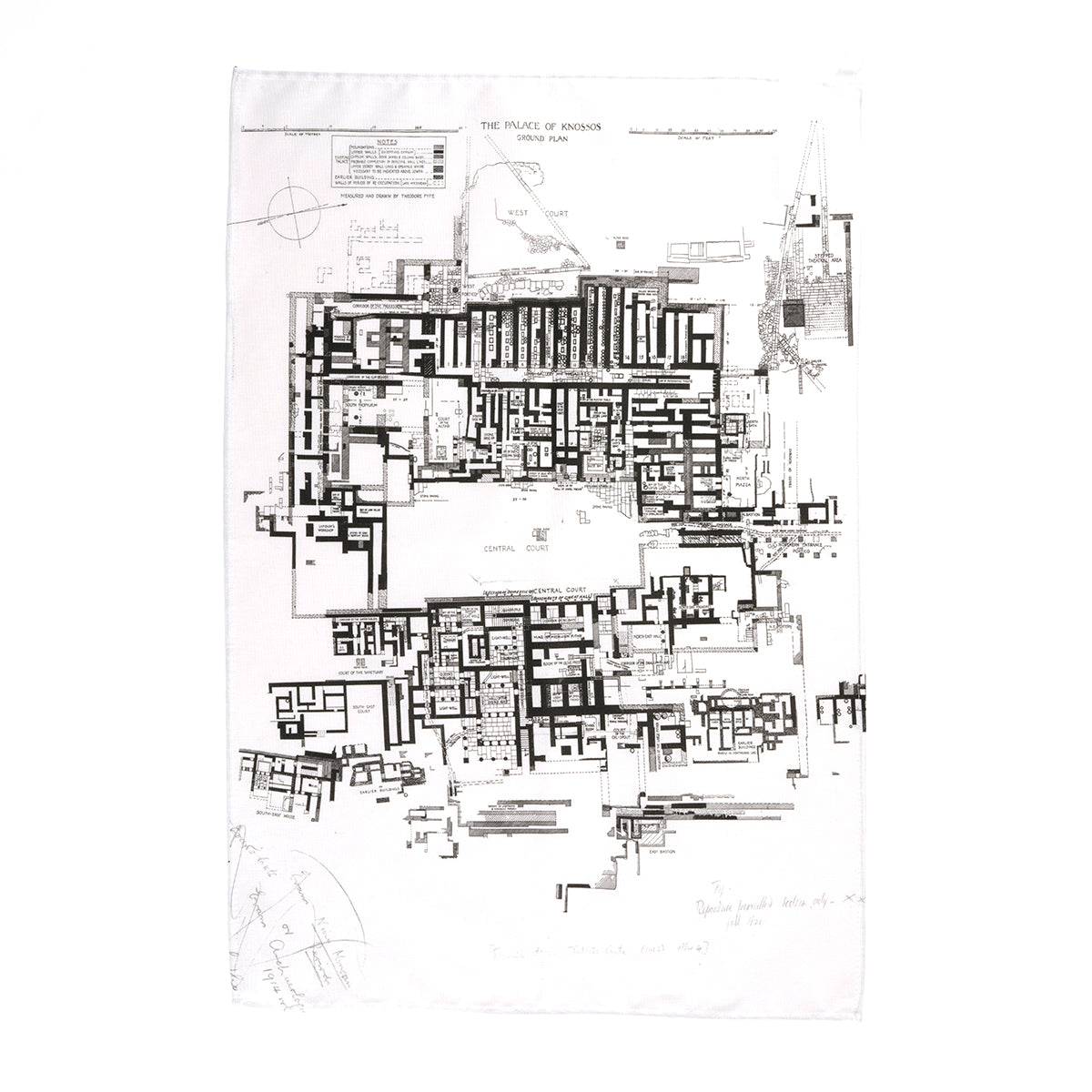 Labyrinth Map Tea Towel Ashmolean Museum labyrinth-map-tea-towel-ashmolean-museum