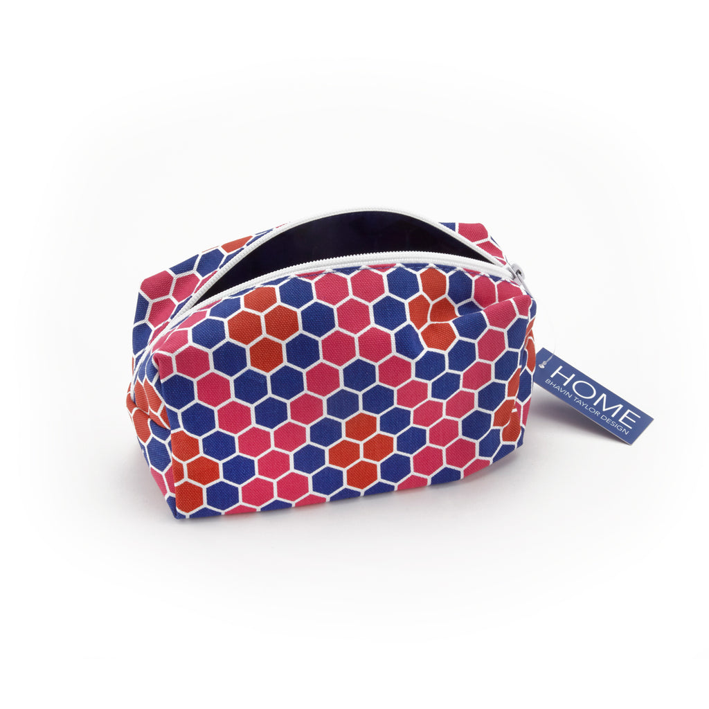 Bhavin Taylor Pink Blue Cosmetic Bag